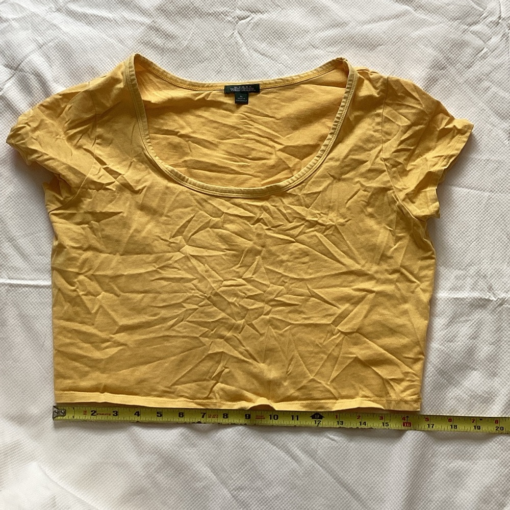 Wild Fable Y2K New Look Mustard Crop Top